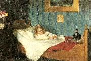 Michael Ancher en rekonvalescent. ca Sweden oil painting artist